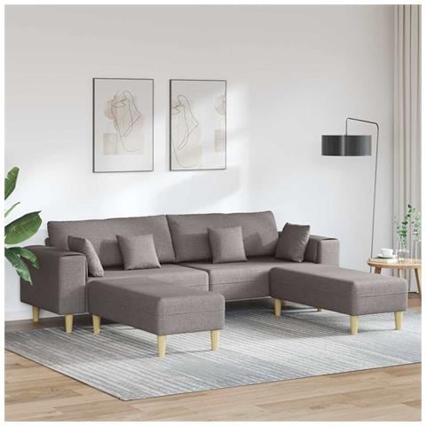 Divano in tessuto con cuscino 3 pcs Talpa 208 cm Tessuto - Foto 2