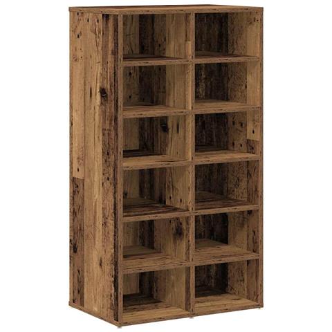 Scarpiera Legno Antico 54x34x100,5 cm in Truciolato - Foto 1