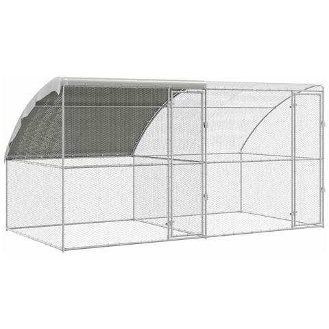 Gabbia per polli Argento 400 x 200 x 198.5 cm Acciaio zincato - Foto 1