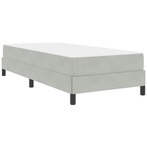 Letto box spring con materasso Grigio chiaro 90 x 190 cm - Foto 1