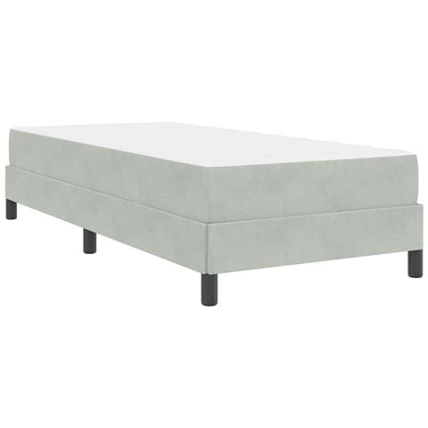 Letto box spring con materasso Grigio chiaro 90 x 190 cm - Foto 9