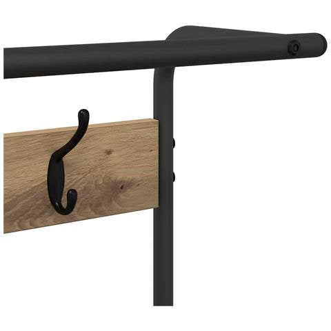 Appendiabiti rovere artigianale 75 x 34 x 184 cm - Foto 9