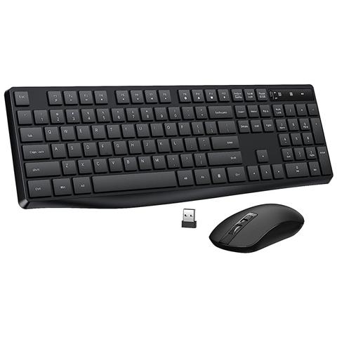 Combo Tastiera E Mouse Wireless 2.4g - Set Nero Con Batterie Aaa - Foto 1