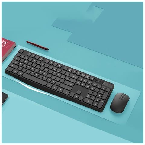 Combo Tastiera E Mouse Wireless 2.4g - Set Nero Con Batterie Aaa - Foto 6