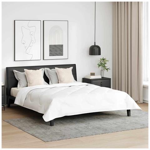 Set di piumini con cuscino 3 pcs Bianco 260 x 220 cm Microfibra - Foto 2