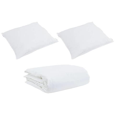Piumone con cuscino 3 pcs Bianco Piume - Foto 1