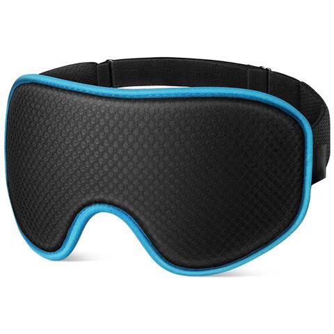 Mascherina Per Dormire 3d Sagomata In Memory Foam Blu - Blocco Della Luce E Comfort - Foto 1