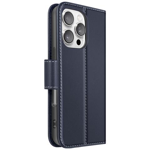 Custodia A Portafoglio Per Iphone 16 Pro In Pelle Premium Con Funzione Stand - Foto 1