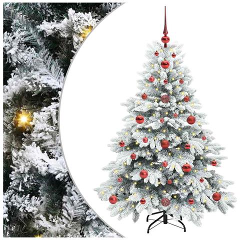 Albero di Natale artificiale con 150 LED Bianco 120 cm PE e PVC - Foto 1