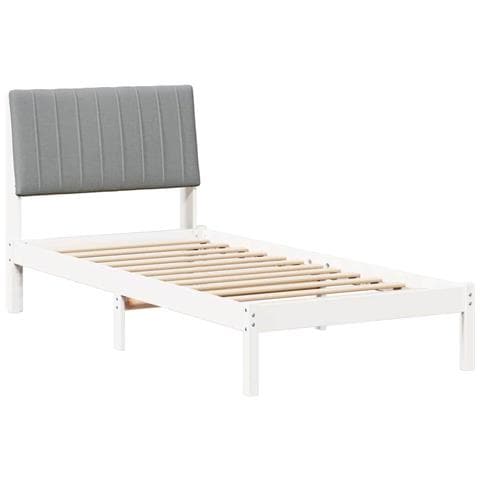 Struttura del letto Bianco 90 x 200 cm Pino massello - Foto 1