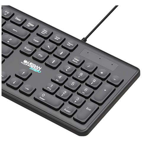 Tastiera Cablata Usb-a / Usb-c Per Pc Modello Cyclee Touche Completo, Nero - Foto 2