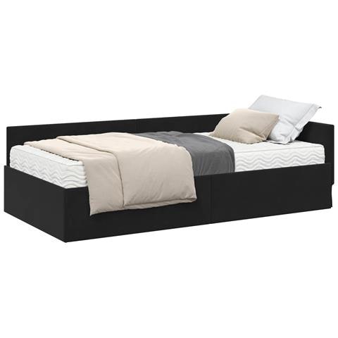 Struttura Letto Angolare con Materasso 2 pcs Grigio Velluto - Foto 1