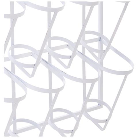 Portabottiglie Da Parete In Metallo Per 8 Bottiglie 53x17x90h Cm - Foto 7