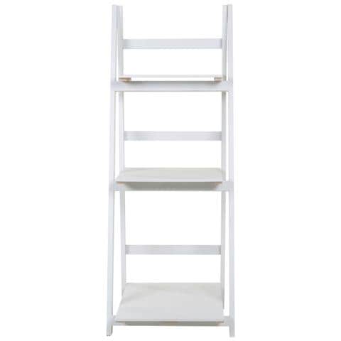 Scala A Scaffale In Legno Laccato Bianco 41x38x110/115h Cm - Foto 2
