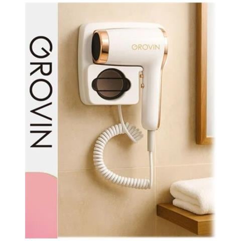 Asciugacapelli Asciuga Capelli Hotel Grov 1800w Phon Albergo Parete Muro G-607 - Foto 1