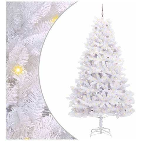Albero di Natale Artificiale con Rami Pieghevoli Bianco 270 cm - Foto 1