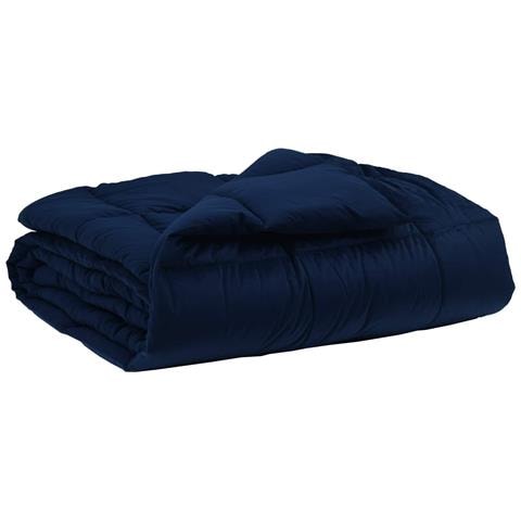 Piumone Completo Annuale Blu Scuro 140 x 220 cm Microfibra - Foto 1