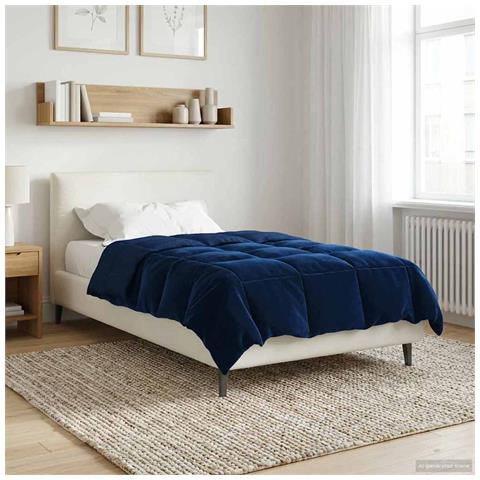 Piumone Completo Annuale Blu Scuro 140 x 220 cm Microfibra - Foto 2