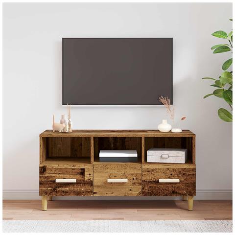 Mobile TV Legno vecchio 102 x 36 x 50 cm Legno multistrato - Foto 2
