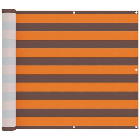 Schermo da balcone Arancione e Marrone 100 x 400 cm - Foto 1