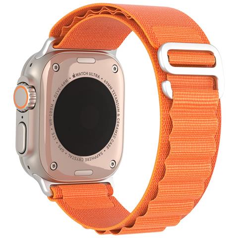 Cinturino Orologio per Apple Watch Ultra 3 2 1 49mm / - Poliestere, Arancione - Foto 1