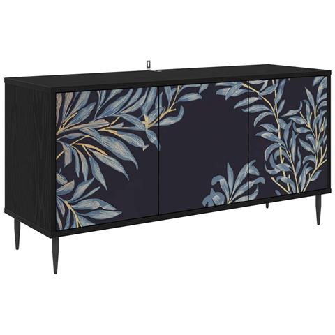 Mobile TV DOKKUM 102 x 33 x 51 cm Rovere Nero - Foto 1