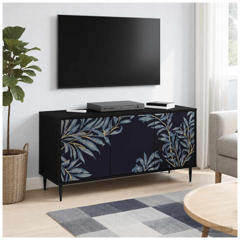 Mobile TV DOKKUM 102 x 33 x 51 cm Rovere Nero - Foto 2