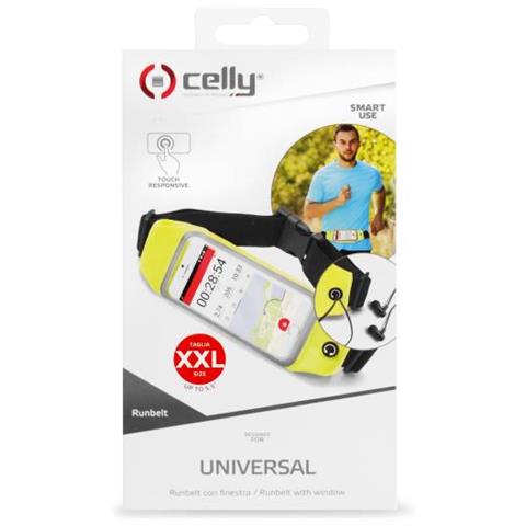Runbelt View Custodia a Cintura Elastica per Smartphone 5.5" Taglia XXL Colore Giallo - Foto 2