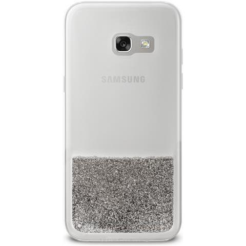 Cover PC+TPU "Sand" per Samsung Galaxy A5 2017 5.2" con liquido e glitter Argento - Foto 1