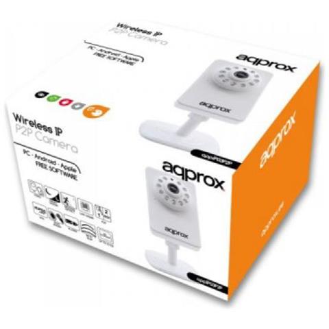 Fotocamera Ip Approx! Appip03p2p Vga Ir P2p Micro Sd Wifi Bianco - Foto 2