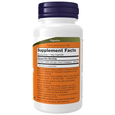 Bromelain 500 Mg - 120 Veg Capsules - Bromelina - Foto 3