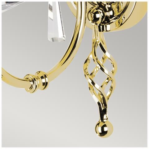 Applique Da Parete A Candela Per Interni A 1 Luce In Ottone Lucido, E14 - Foto 6