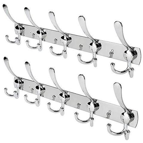 Montaggio A Parete Hook 2 Pack 15 Ganci In Acciaio Inox Del Cappotto Robe Hat Abbigliamento Montaggio A Parete Hook Heavy Duty Gancio Portasciugamani - Foto 1