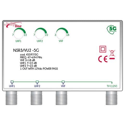NSR3/VU2-5G Amplificatore di Segnale TV 40 - 694 MHz - Foto 3