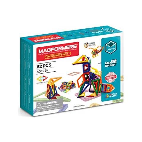 Designer Set (62 Pezzi) Blocchi Magnetici, Kit Educativo Di Piastrelle Magnetiche, Forme Di Costruzione Magnetiche Set Di Giocattoli Stem - Foto 1