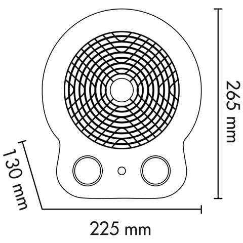 Termoventilatore Dori Night Potenza 2000 Watt Termostato Volume Riscaldabile 60 mc Colore Blu Notte - Foto 3