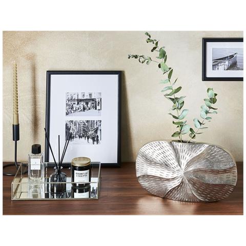 Vaso Da Fiori Urgench Metallo 21 Cm Argento - Foto 1