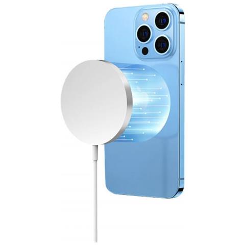 Es638102 Caricabatterie Per Dispositivi Mobili Smartphone Alluminio, Bianco Ac Carica Wireless Ricarica Rapida Interno - Foto 3