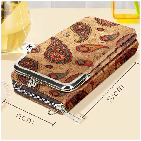 Borsello Sughero, Collezione Ecocork, Chiusura Cerniera / A Scatto - Foto 2