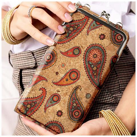 Borsello Sughero, Collezione Ecocork, Chiusura Cerniera / A Scatto - Foto 5