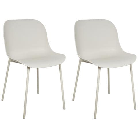 Sedia Da Pranzo Set Di 2 Beige Chiaro Beloit - Foto 2