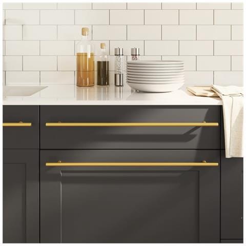 Maniglie per Mobili 5pz Oro 480mm in Acciaio Inox - Foto 1