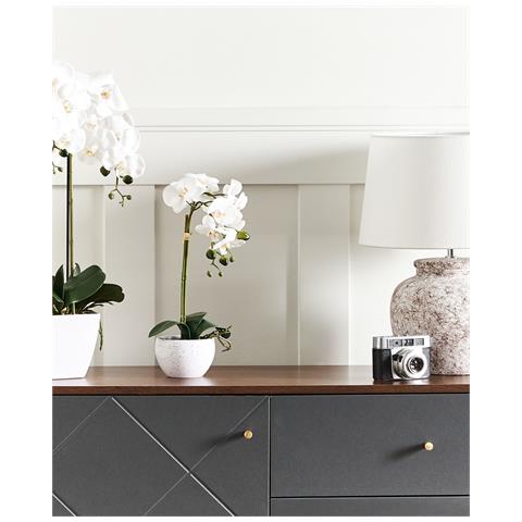 Pianta Artificiale Orchid Bianco - Foto 1