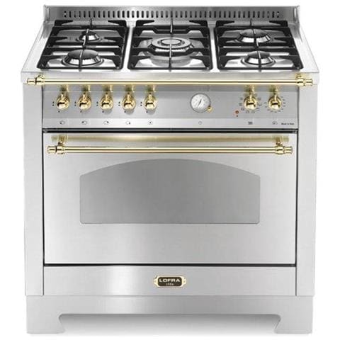 Cucina Elettrica RSG96GVGT /Ci 5 Fuochi a Gas Forno Elettrico Multifunzione Termoventilato Classe A Dimensioni 90 x 60 cm Colore Inox - Foto 1