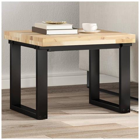 Piano Tavolo Quadrato 50x50x4 Cm In Legno Massello Di Acacia - Foto 1