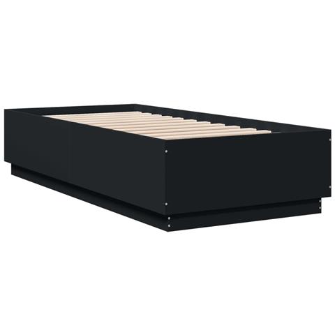 Giroletto Con Luci Led Nero 100x200 Cm In Legno Massello - Foto 3