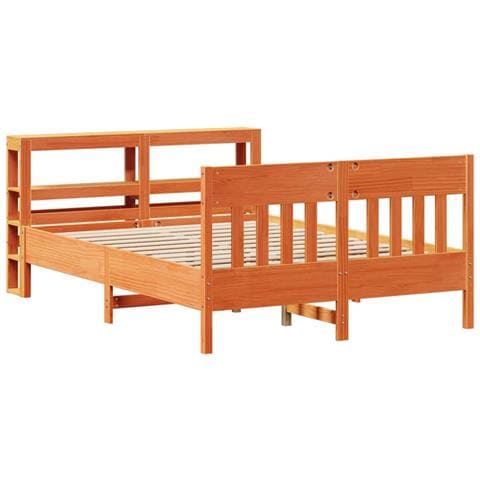 Letto Senza Materasso Marrone Cera 120x200 Cm In Legno Di Pino - Foto 3