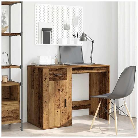 Scrivania Legno Antico 100x49x75 Cm In Legno Multistrato - Foto 3
