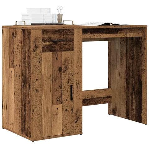 Scrivania Legno Antico 100x49x75 Cm In Legno Multistrato - Foto 1