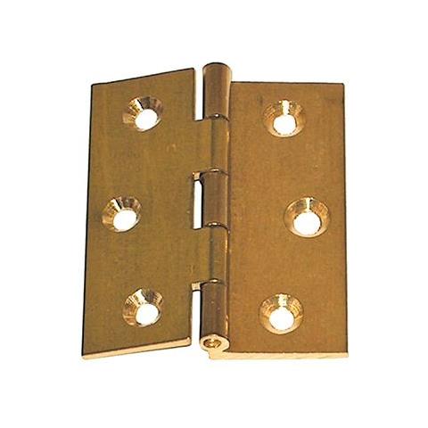 -mobilia - 2 Cerniere Fresate A Mezzo Collo In Ottone 60x50mm - Foto 1